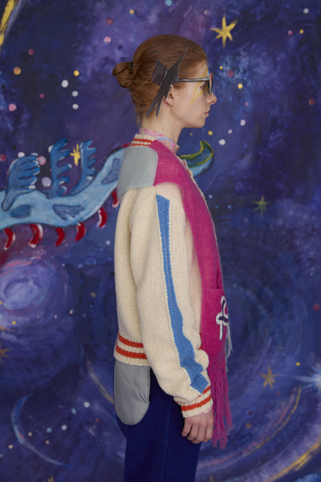 84.Stole Knit Cardigan 詳細画像 off white 2