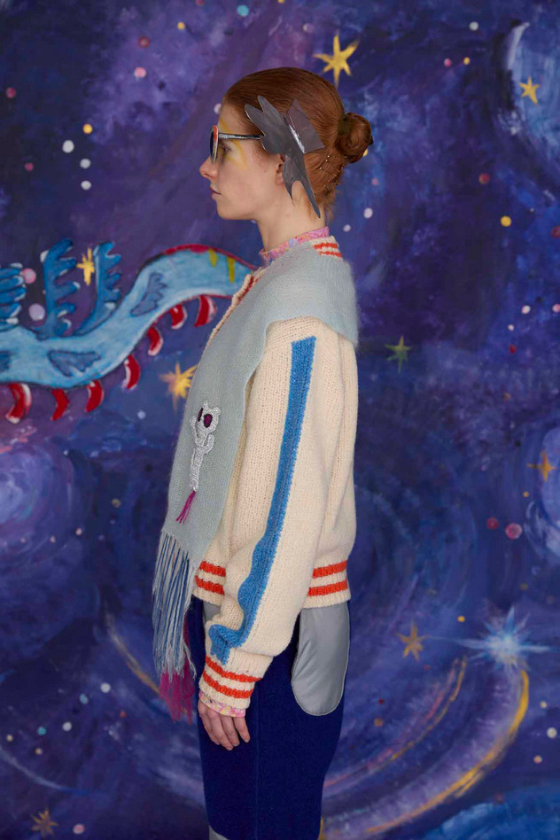 84.Stole Knit Cardigan 詳細画像 off white 4