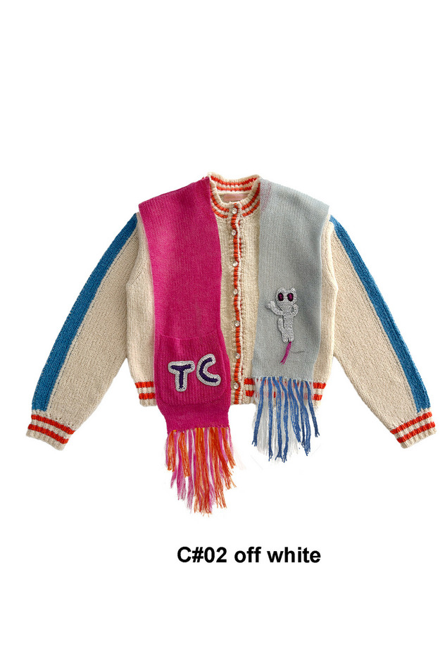 84.Stole Knit Cardigan 詳細画像 off white 1