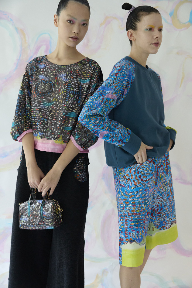 Dancing Fish Mini Boston BAG 詳細画像 blue 7