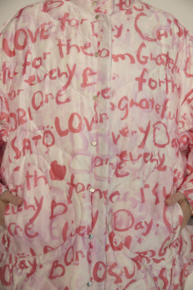 Message Print Coat 詳細画像