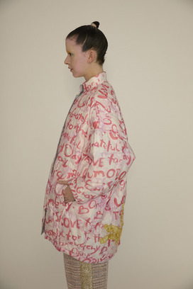 Message Print Coat 詳細画像