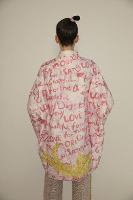 Message Print Coat 詳細画像