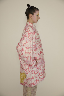 Message Print Coat 詳細画像