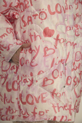 Message Print Coat 詳細画像