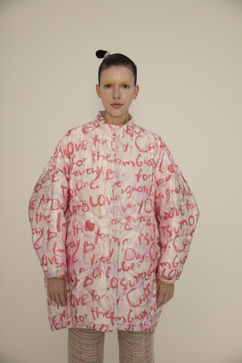 Message Print Coat 詳細画像