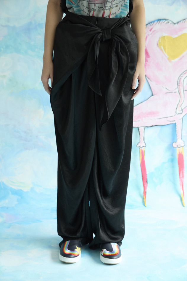 Satin Pants 詳細画像 black 1
