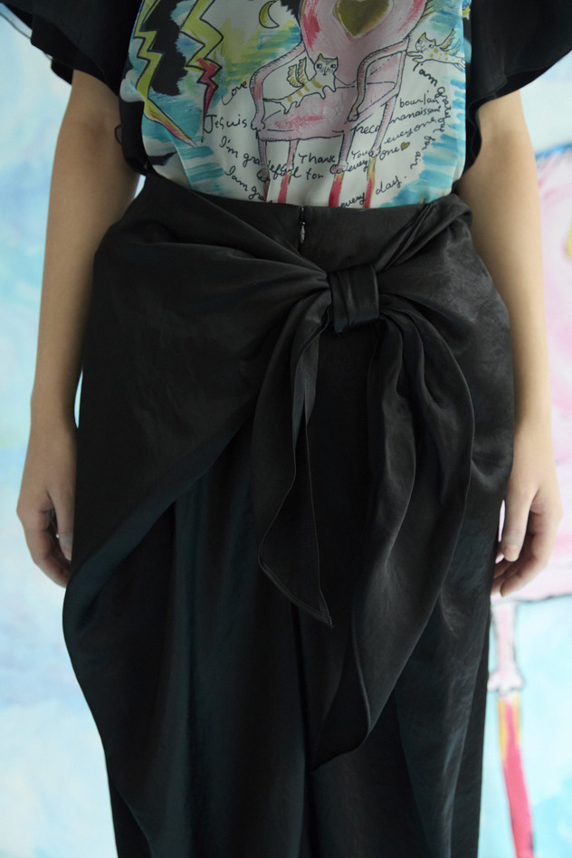 Satin Pants 詳細画像 black 2