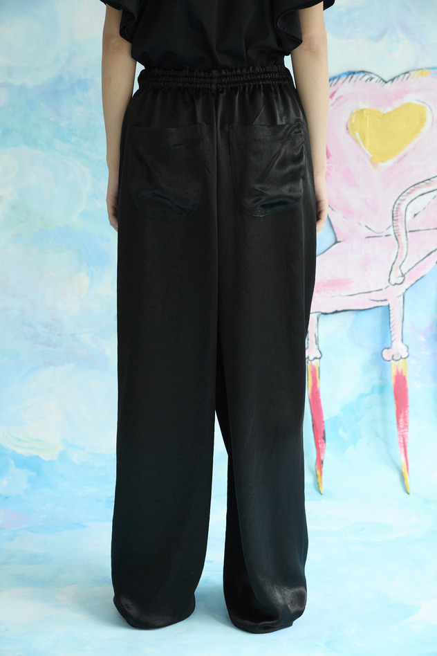 Satin Pants 詳細画像 black 4