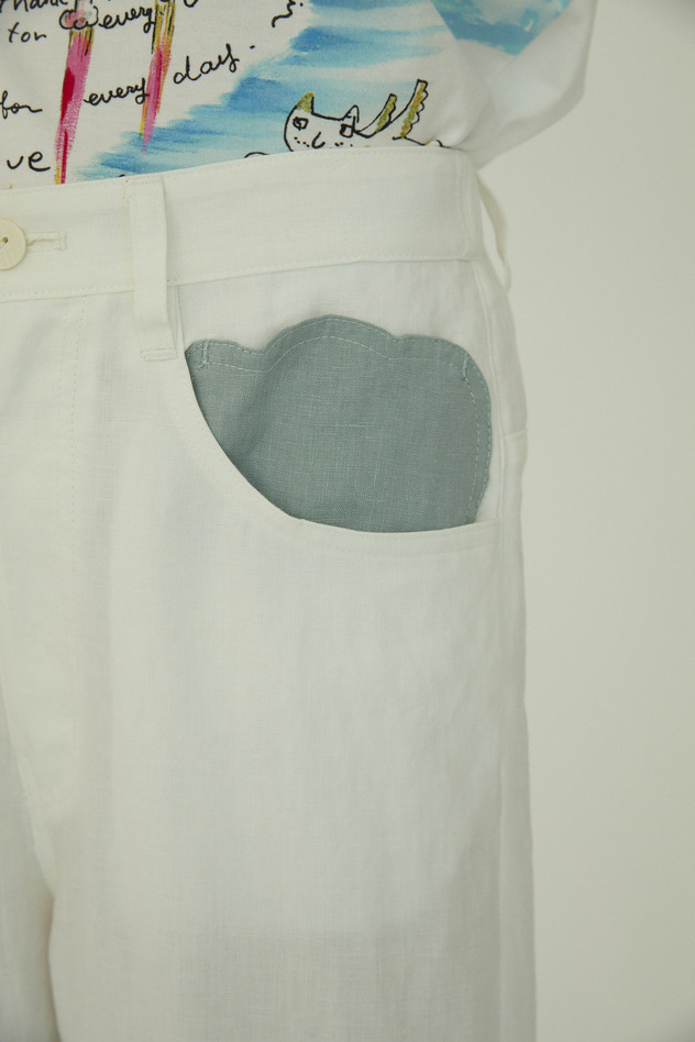 Japan Linen Pants 詳細画像 off white 10