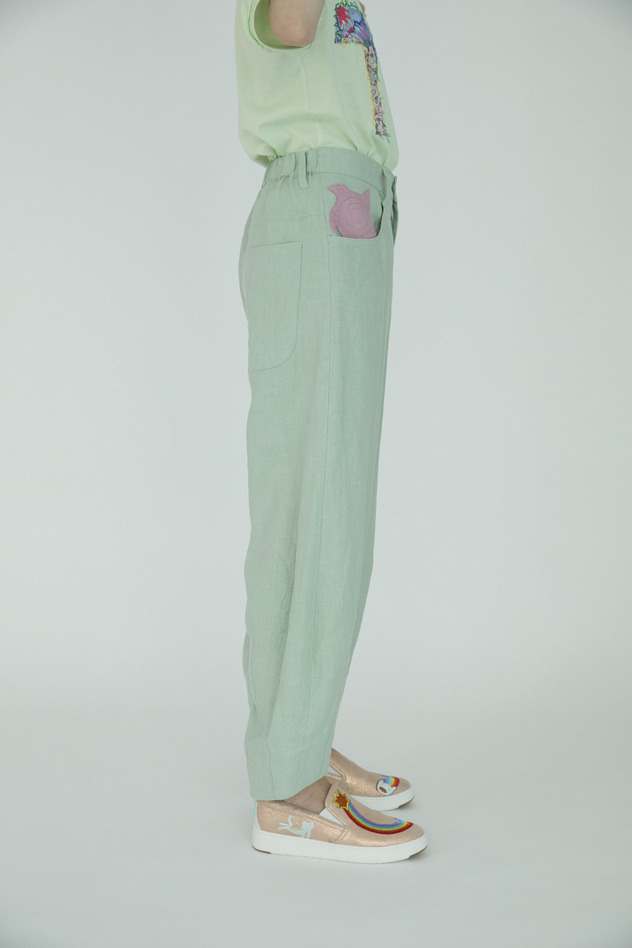 Japan Linen Pants 詳細画像 off white 14
