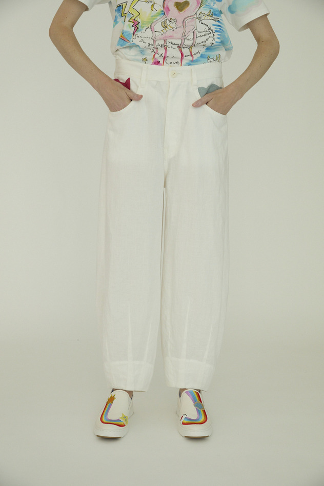 Japan Linen Pants 詳細画像 off white 2