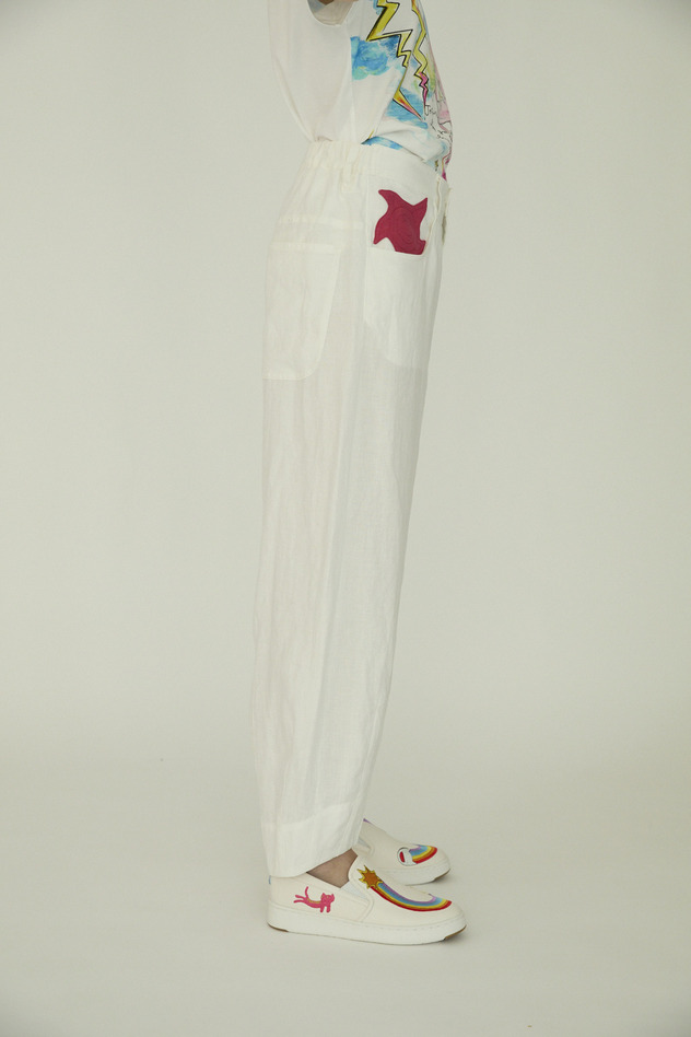Japan Linen Pants 詳細画像 off white 3