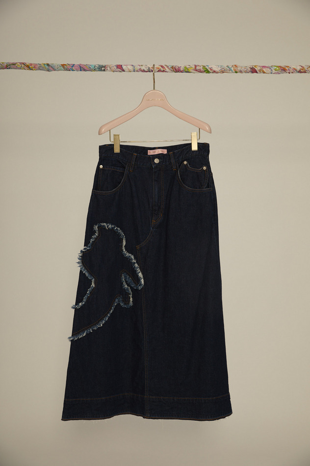 Cat Denim Skirt 詳細画像 blue 12