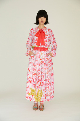 Message Print Skirt 詳細画像