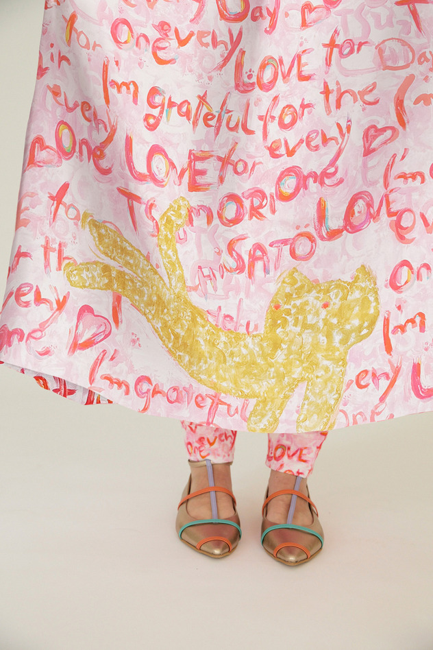Message Print Skirt 詳細画像 pink 6