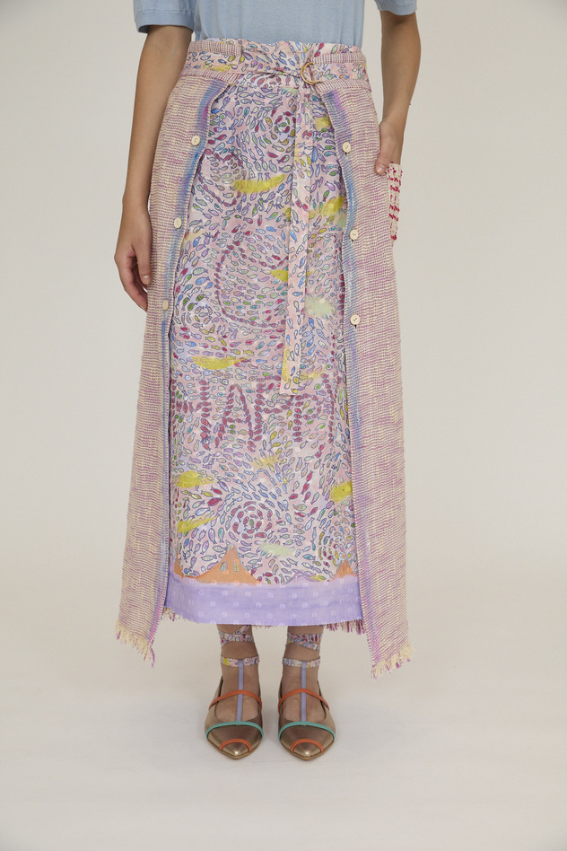 Cotton Karami Skirt 詳細画像 pink 2