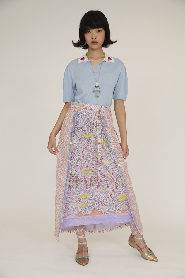 Cotton Karami Skirt 詳細画像 pink 9