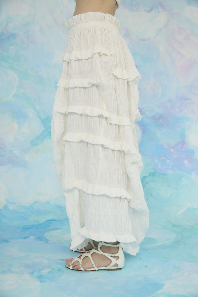Stretch Border Skirt 詳細画像 off white 7