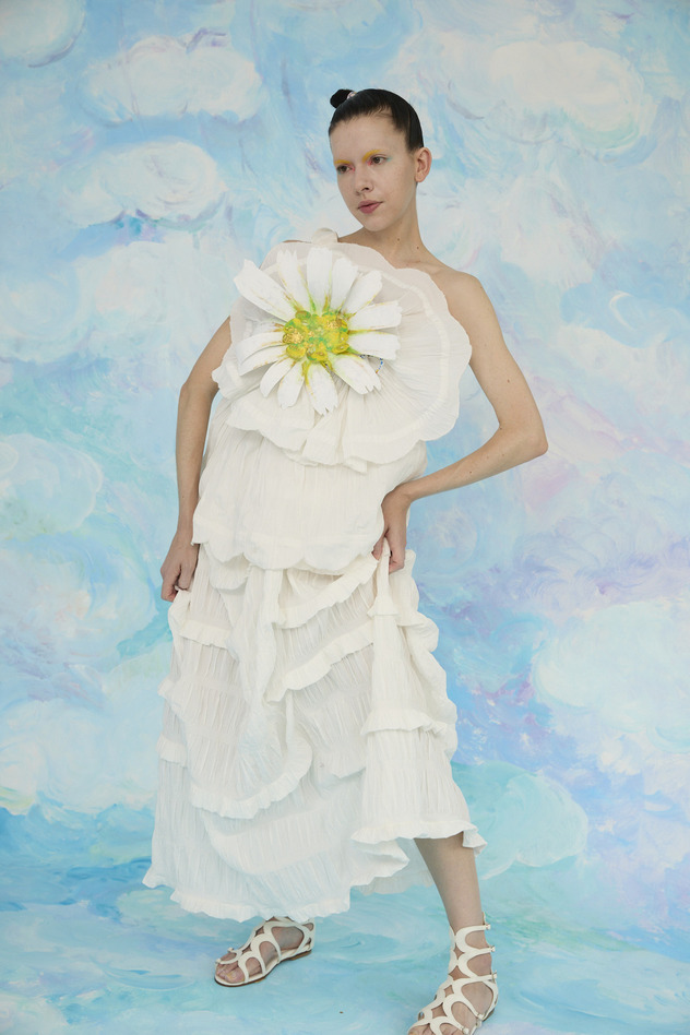 Stretch Border Skirt 詳細画像 off white 9