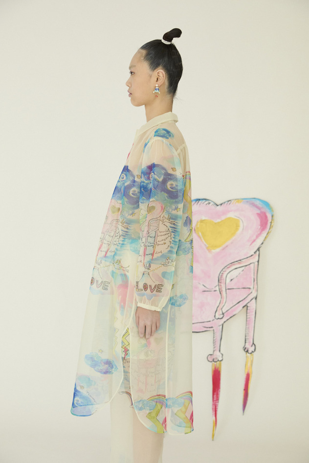 Cats Chair Organdy Dress 詳細画像 off white 2