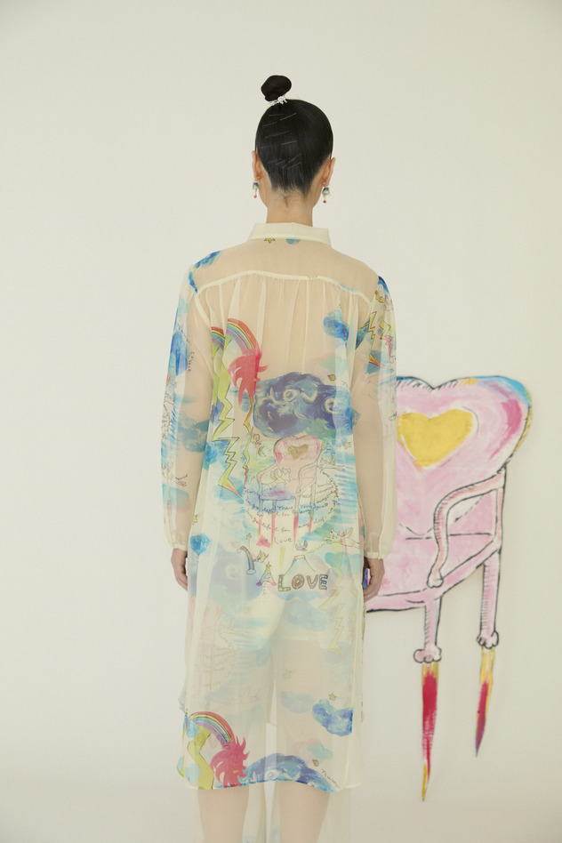 Cats Chair Organdy Dress 詳細画像 off white 3