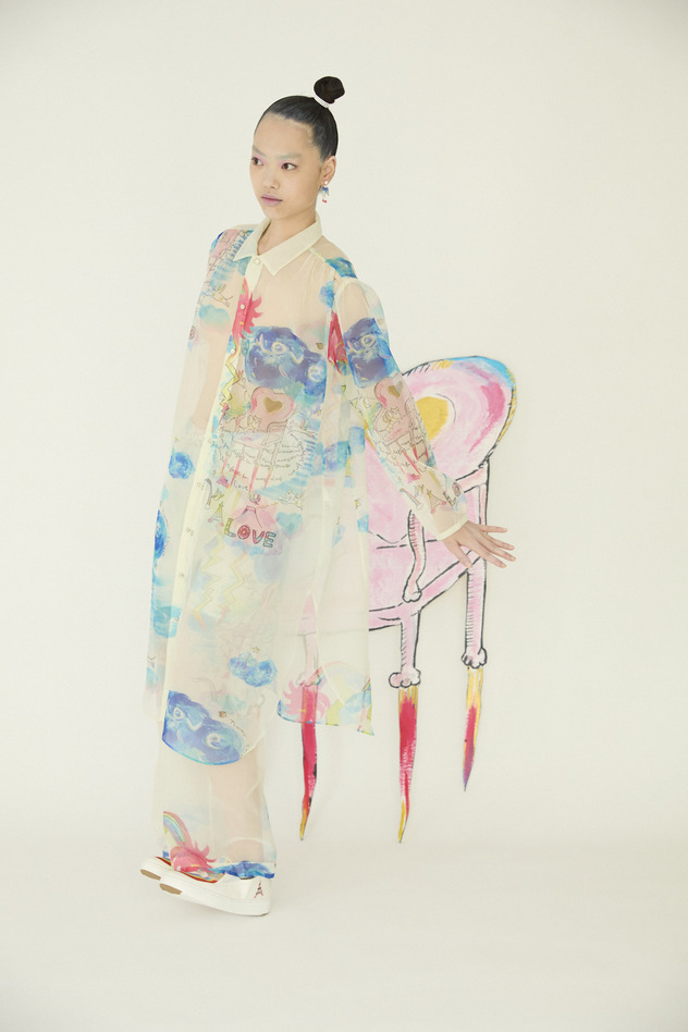 Cats Chair Organdy Dress 詳細画像 off white 5