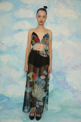 Cats Chair Organdy Dress