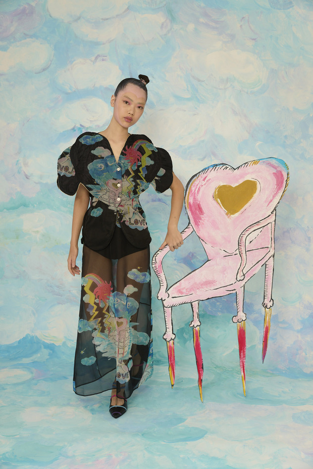 Cats Chair Organdy Dress 詳細画像 black 10