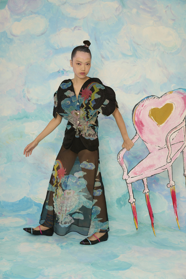 Cats Chair Organdy Dress 詳細画像 black 12