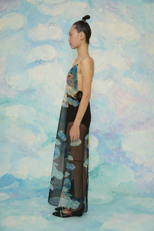 Cats Chair Organdy Dress 詳細画像 black 4