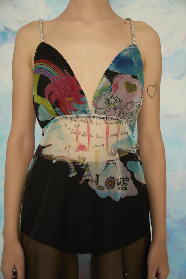 Cats Chair Organdy Dress 詳細画像 black 5