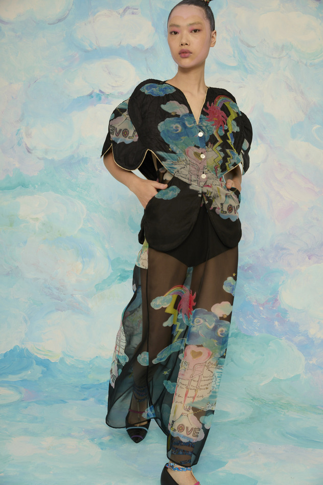 Cats Chair Organdy Dress 詳細画像 black 7