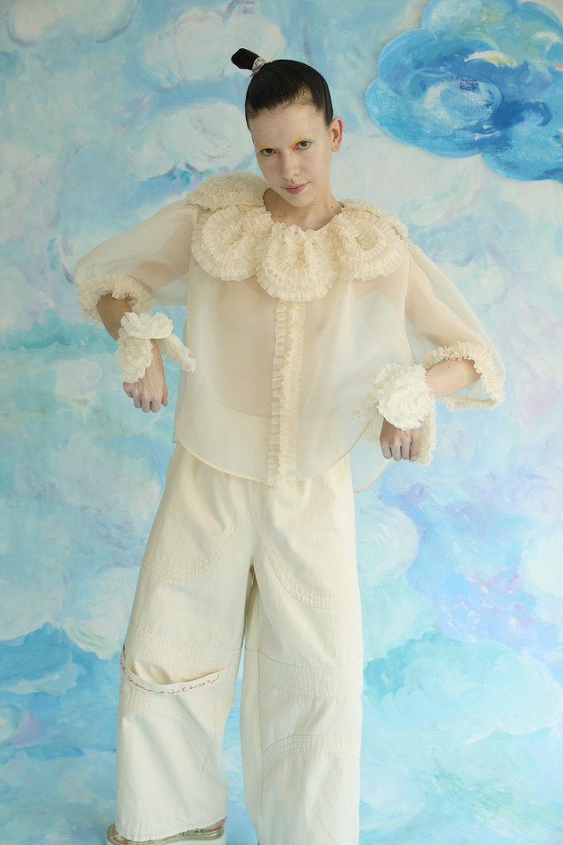 Happy Drawing Blouse 詳細画像 off white 7