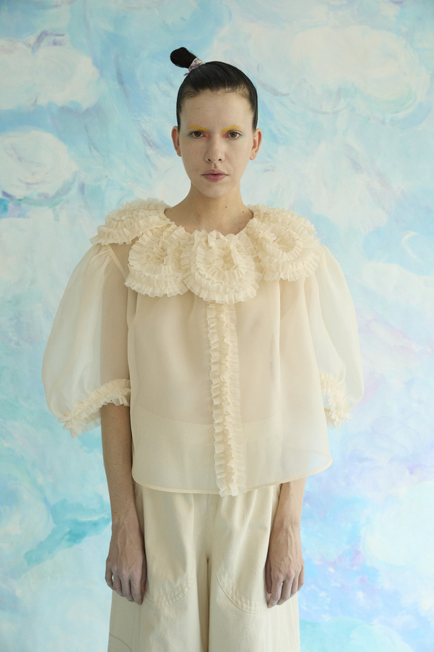 Happy Drawing Blouse 詳細画像 off white 1