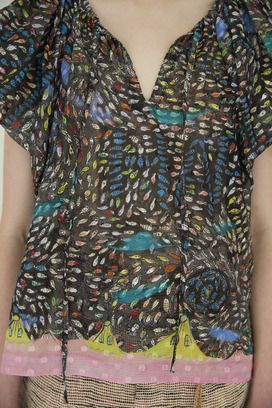 Dancing Fish Parade Blouse 詳細画像