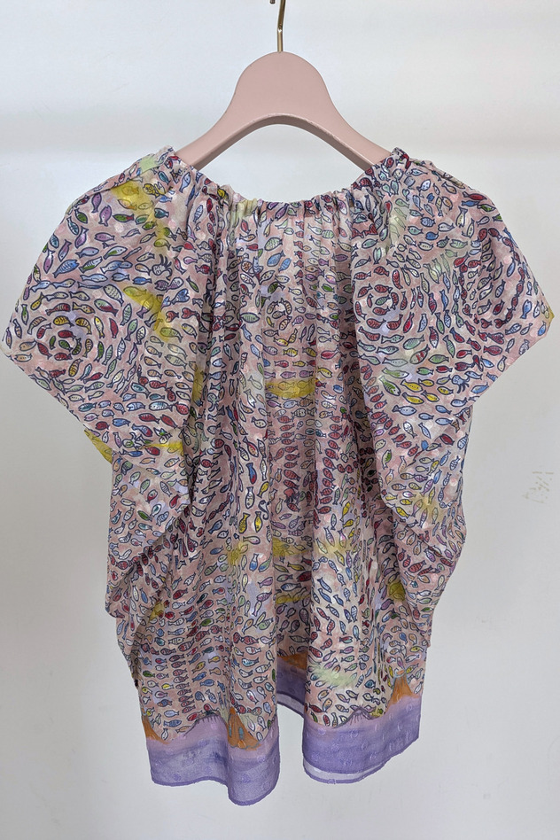 Dancing Fish Parade Blouse 詳細画像 blue 11