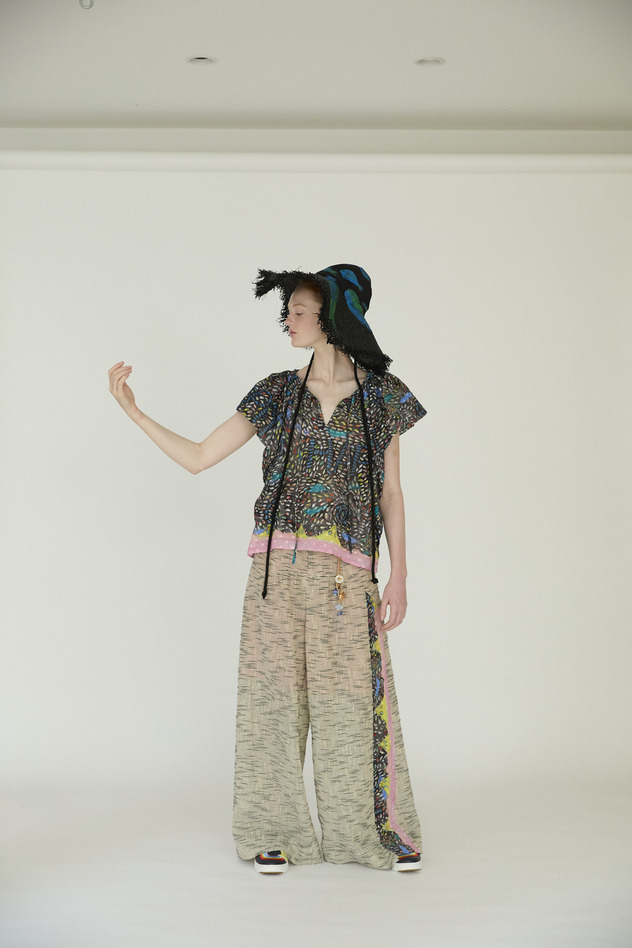 Dancing Fish Parade Blouse 詳細画像 blue 15