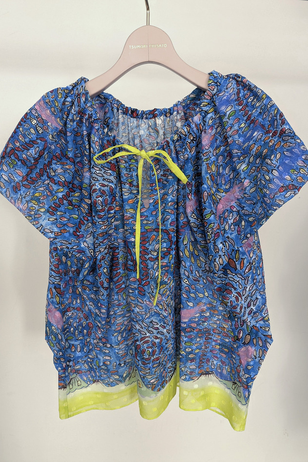 Dancing Fish Parade Blouse 詳細画像 blue 7