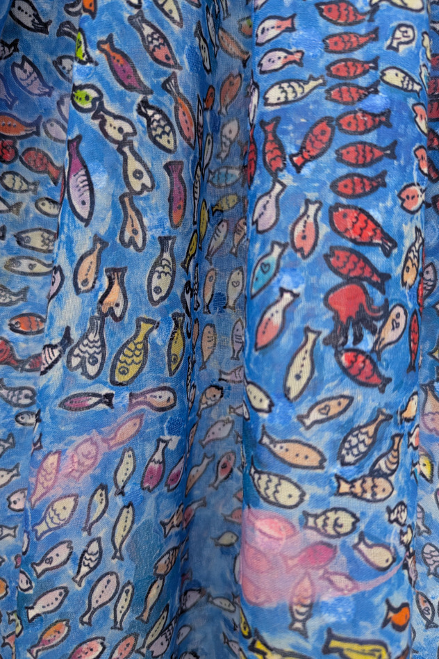 Dancing Fish Parade Blouse 詳細画像 blue 9