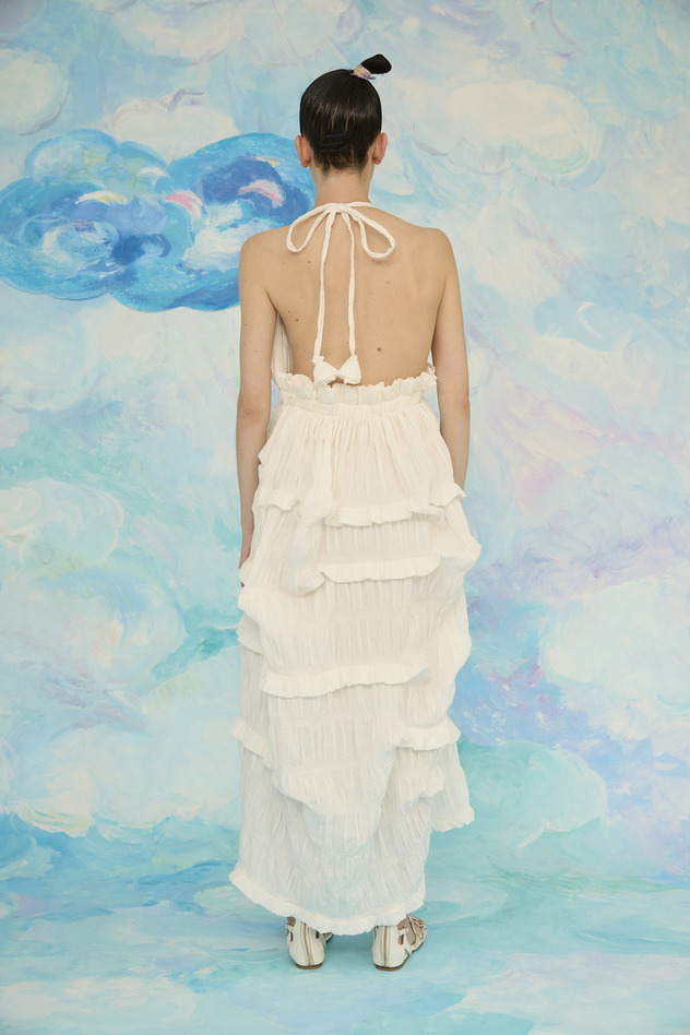 Stretch Border Dress 詳細画像 off white 3