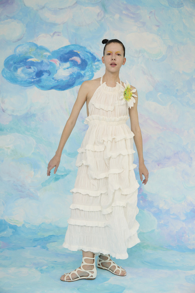 Stretch Border Dress 詳細画像 off white 6