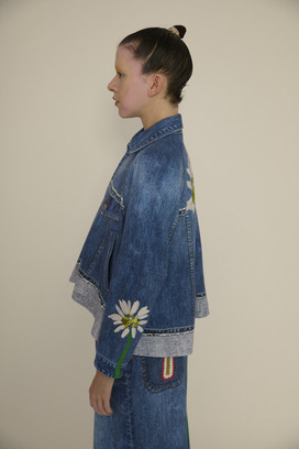 TROMPE-L'OEIL Daisy Denim Cardigan 詳細画像
