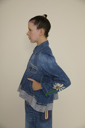 TROMPE-L'OEIL Daisy Denim Cardigan 詳細画像