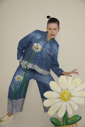 TROMPE-L'OEIL Daisy Denim Cardigan 詳細画像