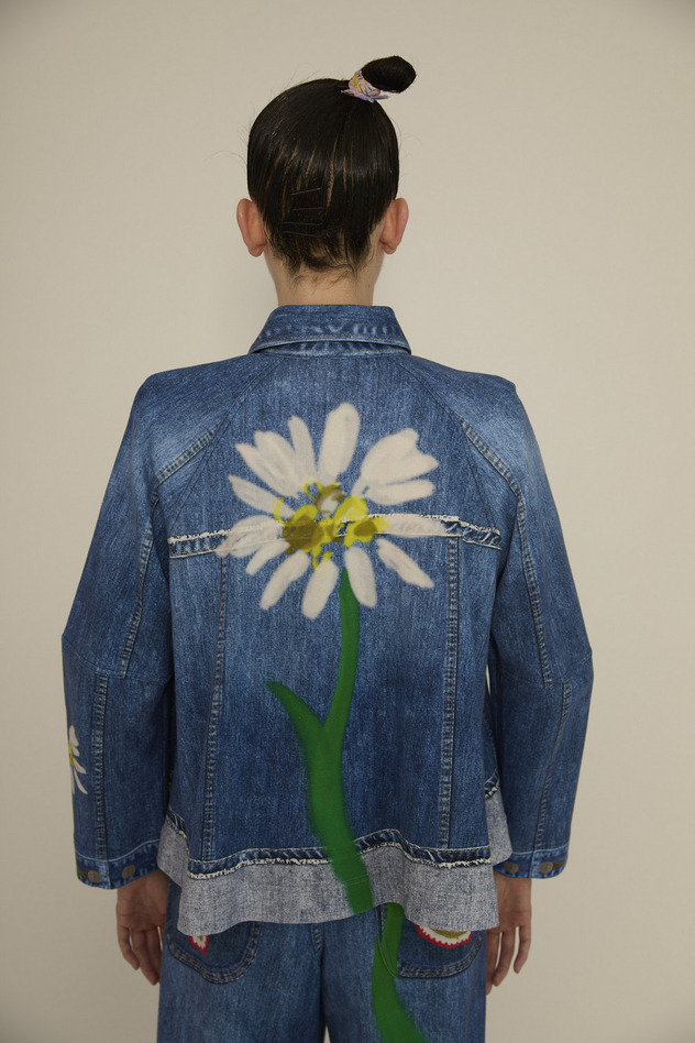 TROMPE-L'OEIL Daisy Denim Cardigan 詳細画像 blue 4