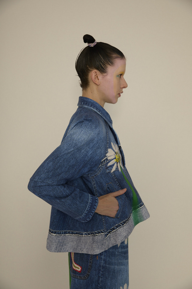 TROMPE-L'OEIL Daisy Denim Cardigan 詳細画像 blue 6