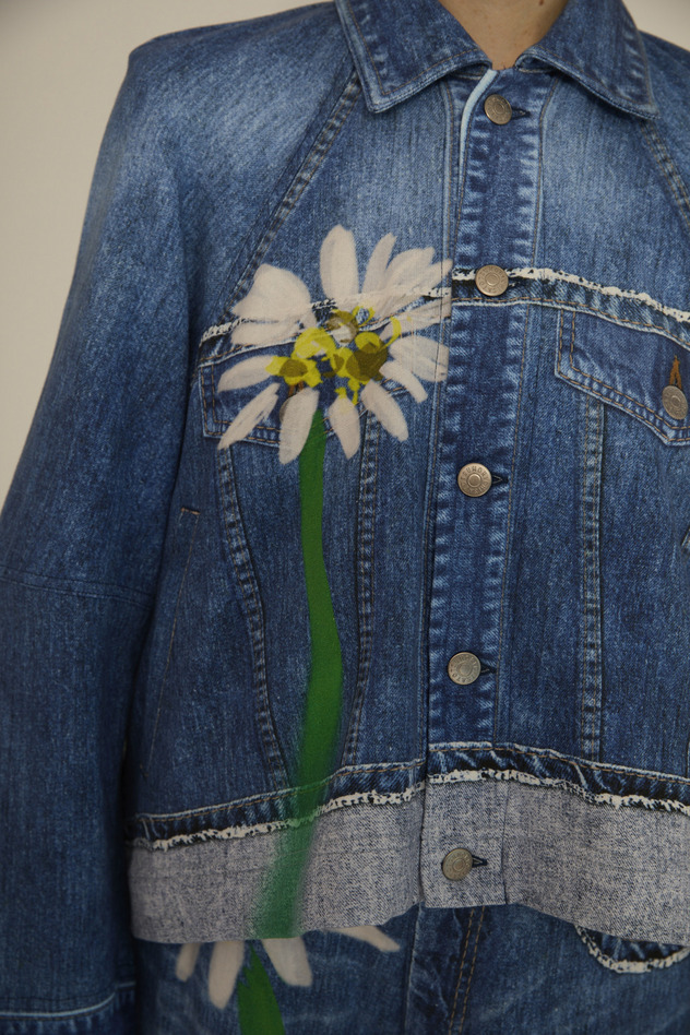 TROMPE-L'OEIL Daisy Denim Cardigan 詳細画像 blue 7