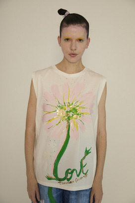 Daisy Print Jersey sleeveless 詳細画像