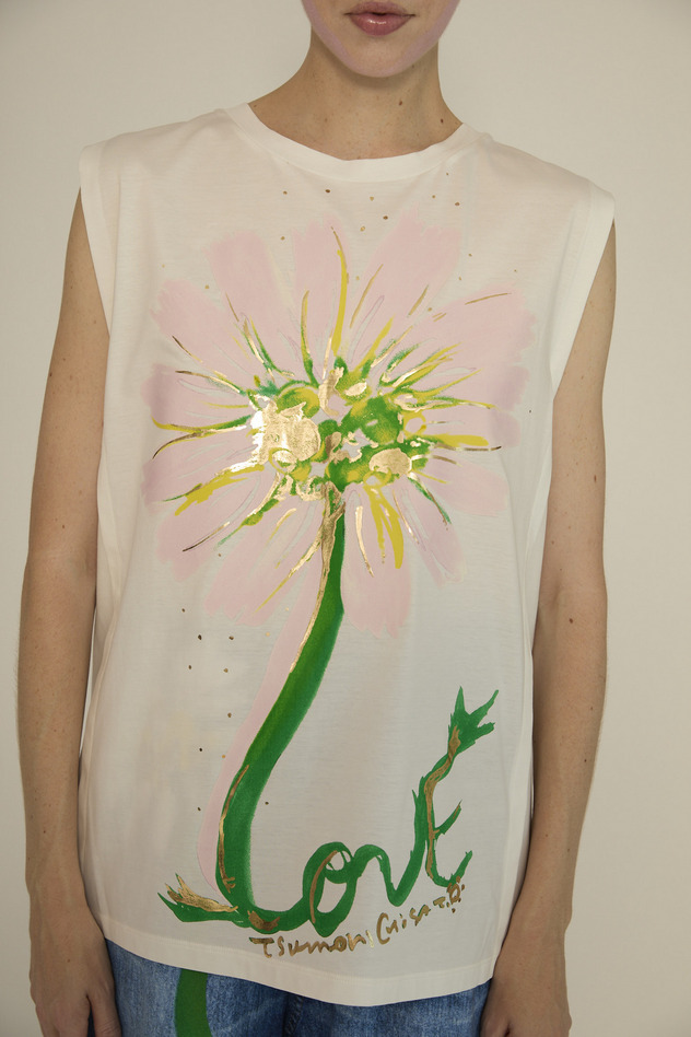 Daisy Print Jersey sleeveless 詳細画像 off white 2